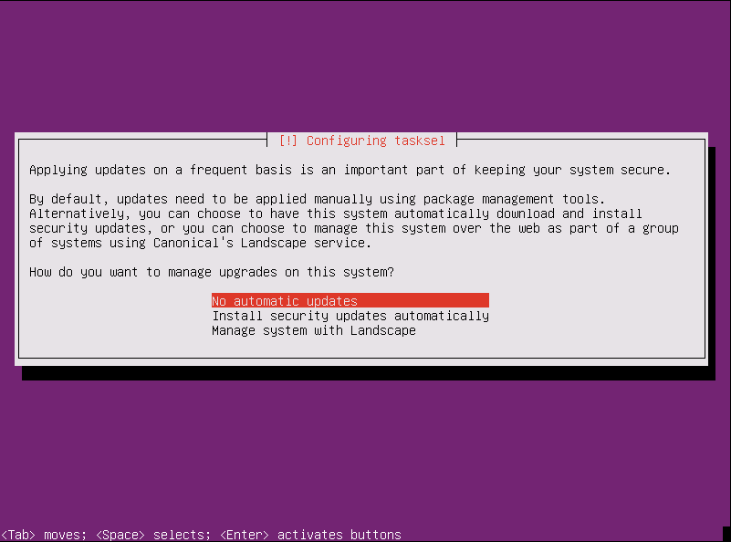Instalación Ubuntu Server - tasksel