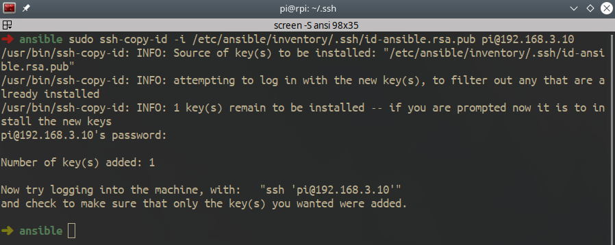SSH Copy id ansible